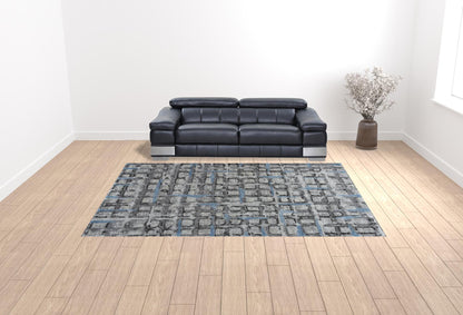 10' X 13' Grey Geometric Area Rug