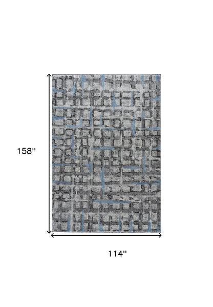 10' X 13' Grey Geometric Area Rug