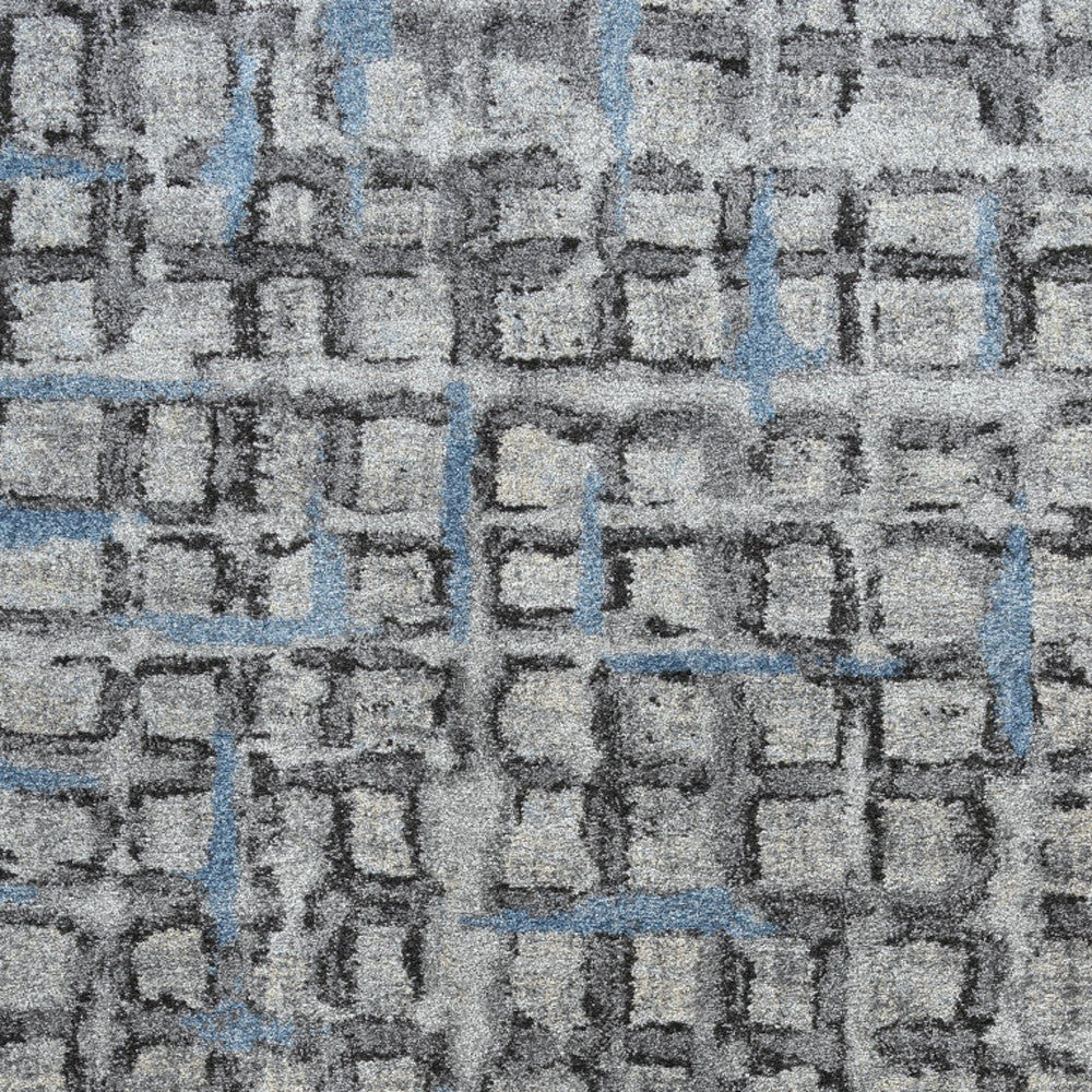 10' X 13' Grey Geometric Area Rug