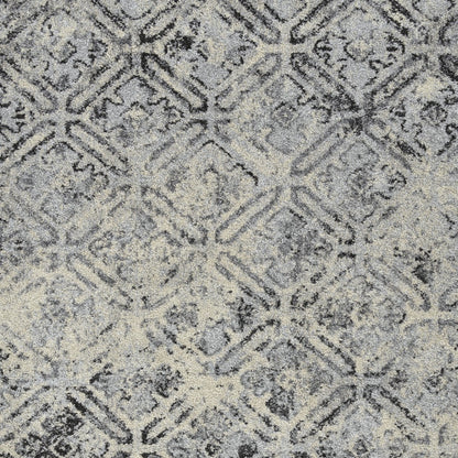 5' X 8' Grey Diamond Area Rug