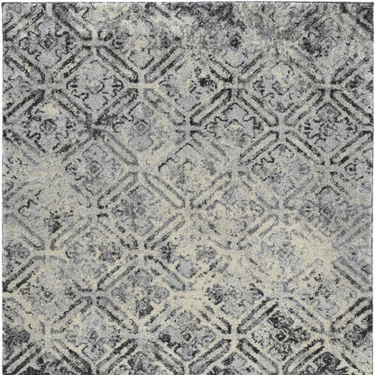 8' X 11' Grey Diamond Area Rug