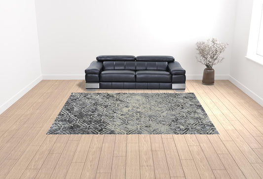 10' X 13' Grey Diamond Area Rug