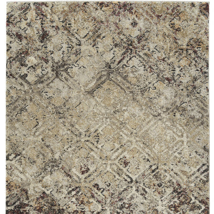 5' X 8' Brown Diamond Area Rug