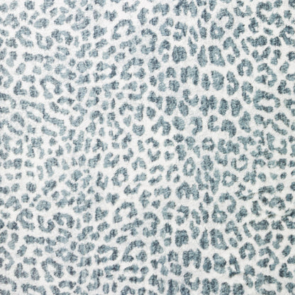 2' X 8' Grey Leopard Print Shag Handmade Non Skid Runner Rug