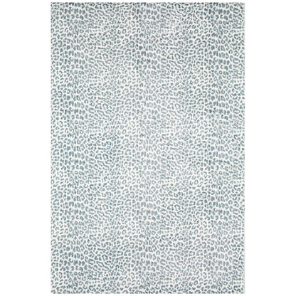 3' X 5' Grey Leopard Print Shag Handmade Non Skid Area Rug