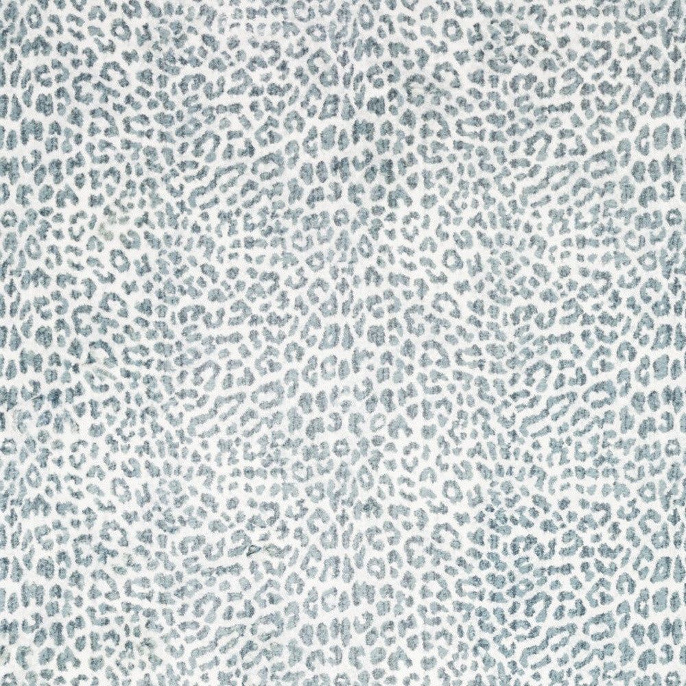 5' X 8' Grey Leopard Print Shag Handmade Non Skid Area Rug