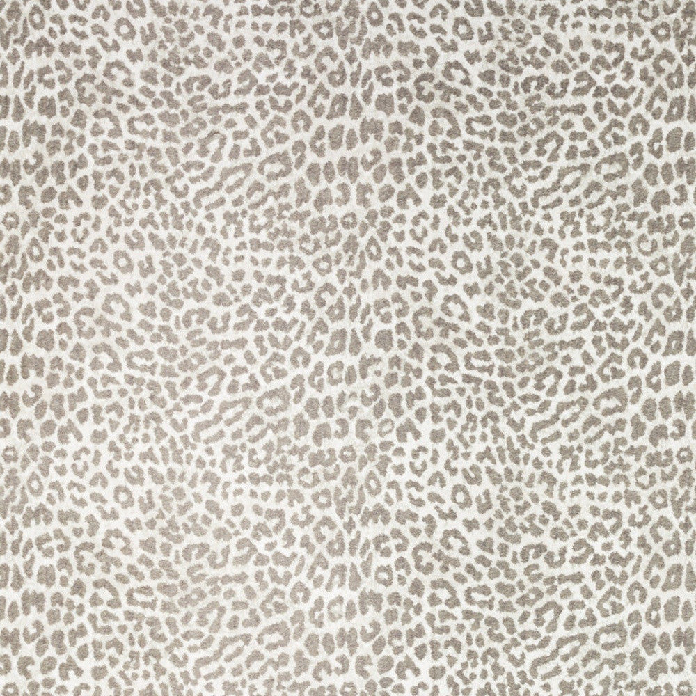 8' X 10' Beige and Cream Leopard  Print Shag Handmade Non Skid Area Rug