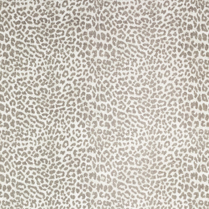 8' X 8' Beige and Cream Leopard  Round Shag Handmade Non Skid Area Rug