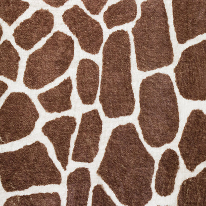 2' X 3' Brown and Ivory Animal Print Handmade Non Skid Area Rug