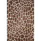 3' X 5' Brown and White Animal Print Shag Non Skid Area Rug