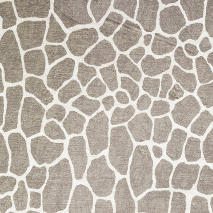 3' X 5' Beige Giraffe Print Shag Handmade Non Skid Area Rug