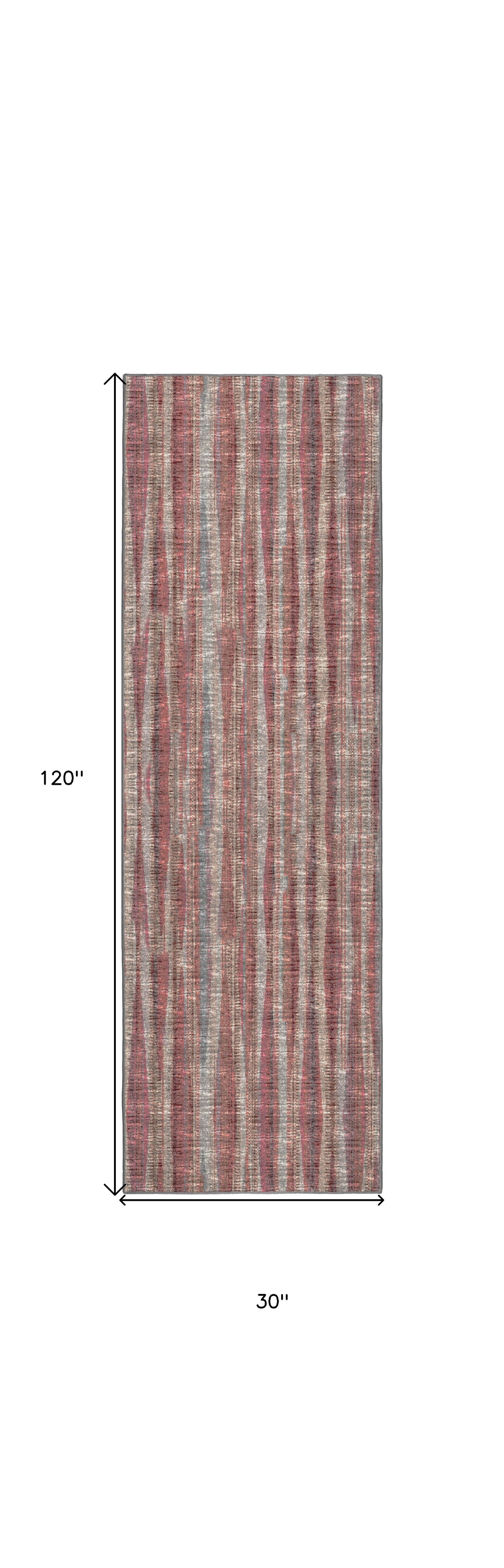 3' X 10' Pink Ombre Tufted Runner Rug