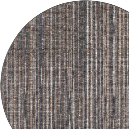 10' Brown Round Ombre Tufted Handmade Area Rug