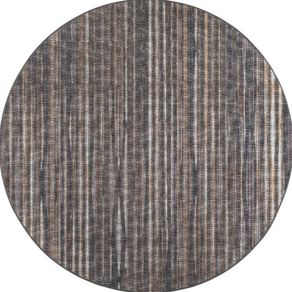 10' Brown Round Ombre Tufted Handmade Area Rug