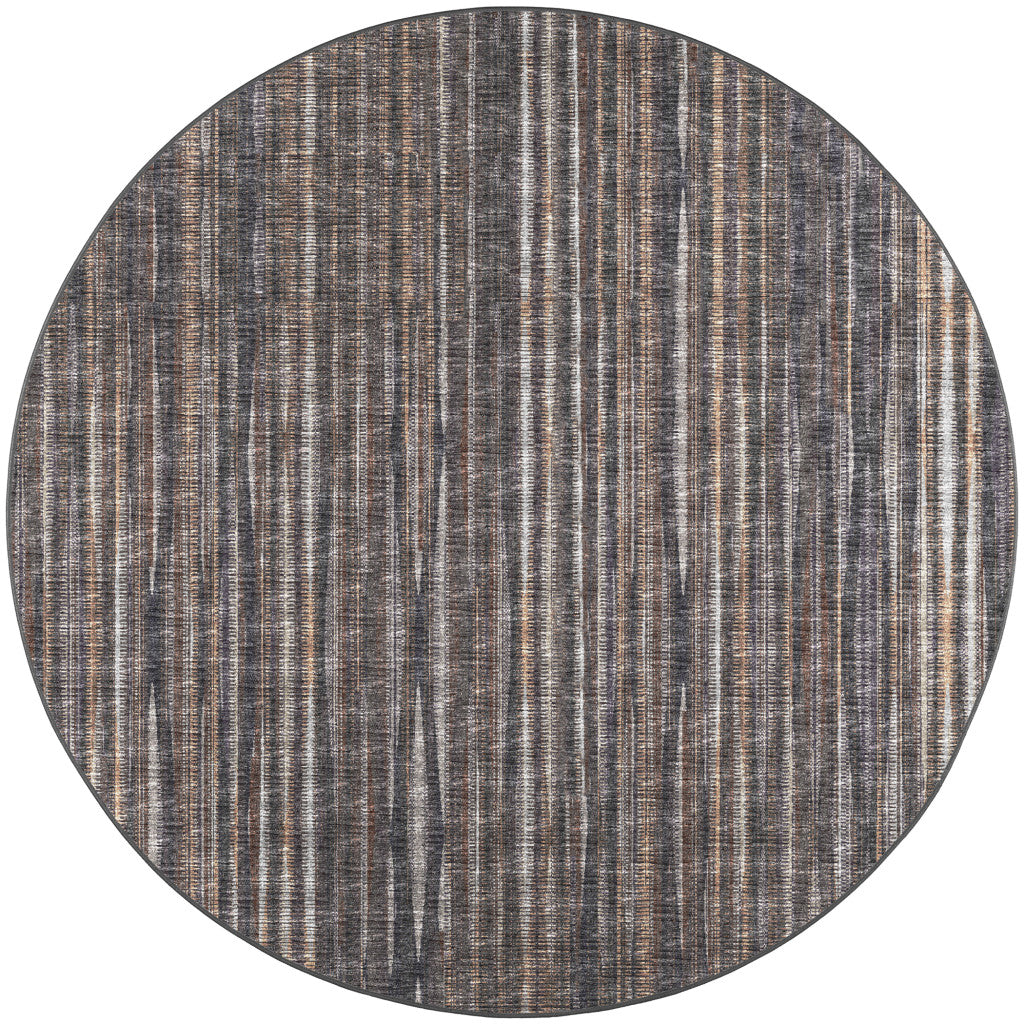 4' Brown Round Ombre Tufted Handmade Area Rug