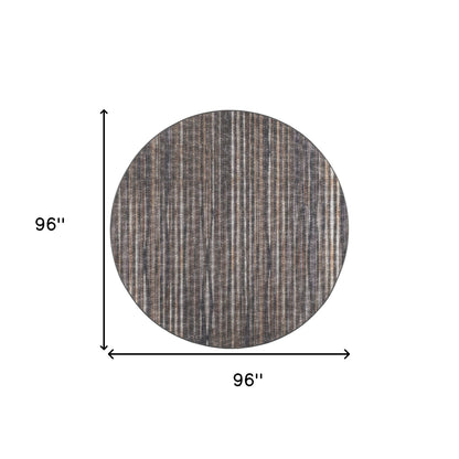 8' X 8' Brown Round Ombre Tufted Handmade Area Rug