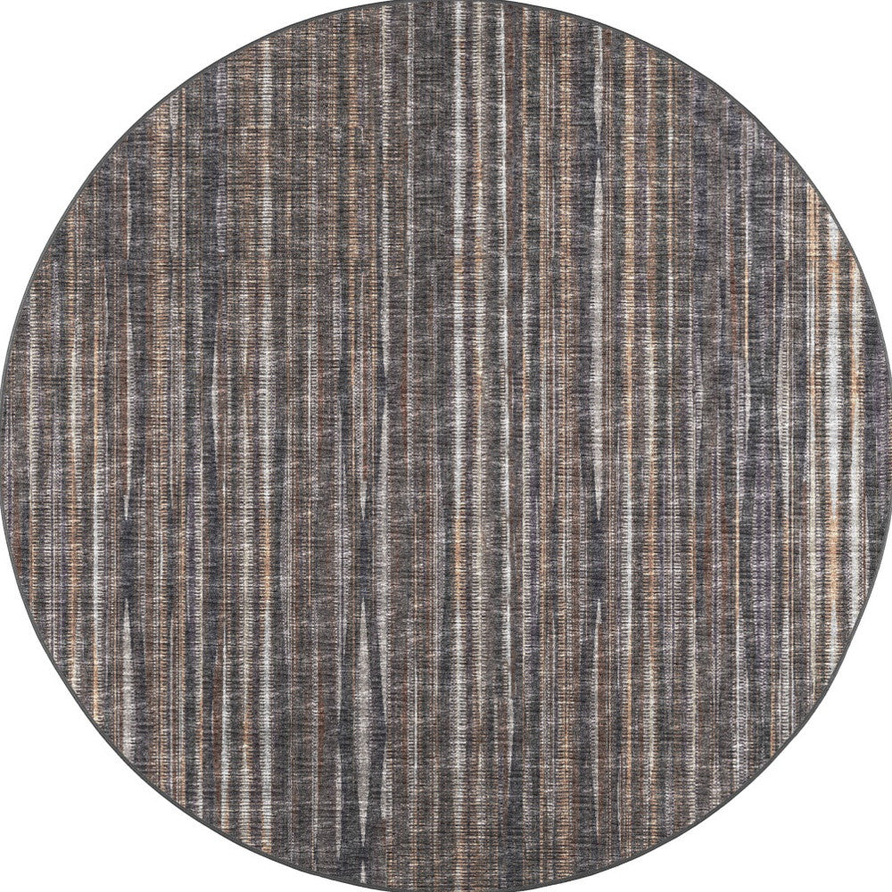 8' X 8' Brown Round Ombre Tufted Handmade Area Rug