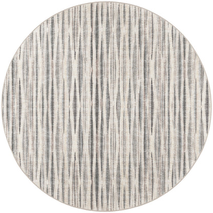 4' Ivory Round Ombre Tufted Handmade Area Rug