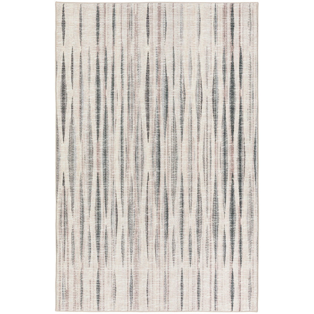 5' X 8' Ivory Ombre Tufted Handmade Area Rug