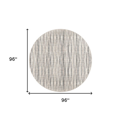 8' X 8' Ivory Round Ombre Tufted Handmade Area Rug