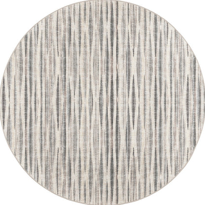 8' X 8' Ivory Round Ombre Tufted Handmade Area Rug