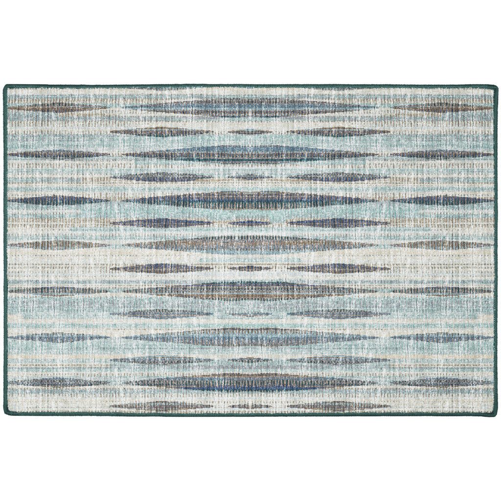 2' X 3' Blue Ombre Tufted Handmade Area Rug