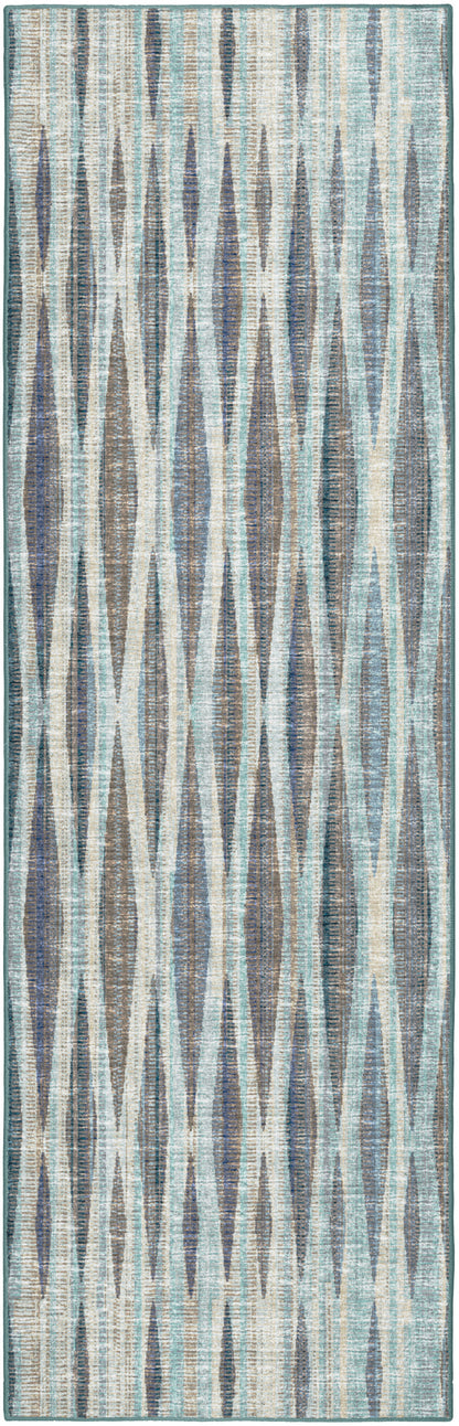 3' X 10' Blue Ombre Tufted Runner Rug