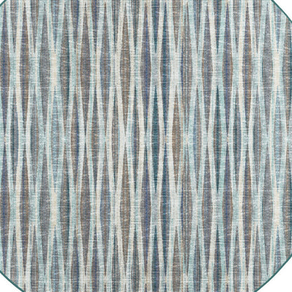 8' X 8' Blue Round Ombre Tufted Handmade Area Rug