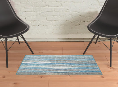 2' X 3' Blue Ombre Tufted Handmade Area Rug