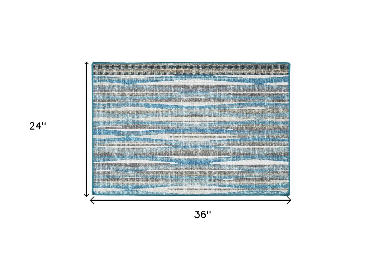 2' X 3' Blue Ombre Tufted Handmade Area Rug