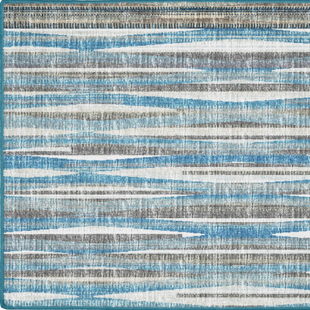 2' X 3' Blue Ombre Tufted Handmade Area Rug