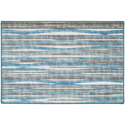 2' X 3' Blue Ombre Tufted Handmade Area Rug