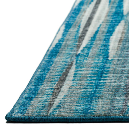 3' X 8' Blue Ombre Tufted Handmade Runner Rug