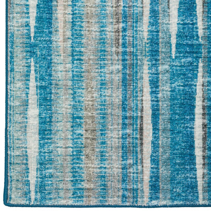 3' X 8' Blue Ombre Tufted Handmade Runner Rug