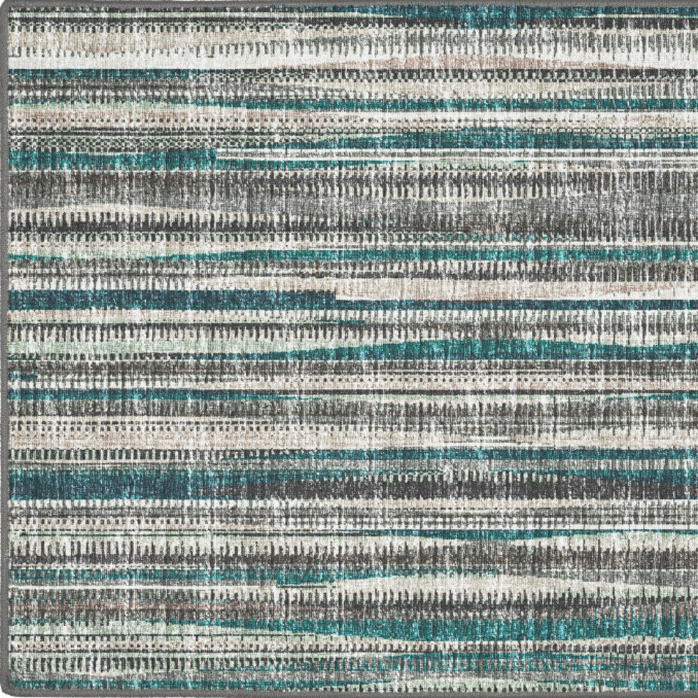 2' X 3' Blue Ombre Tufted Handmade Area Rug