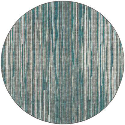 4' Blue Round Ombre Tufted Handmade Area Rug