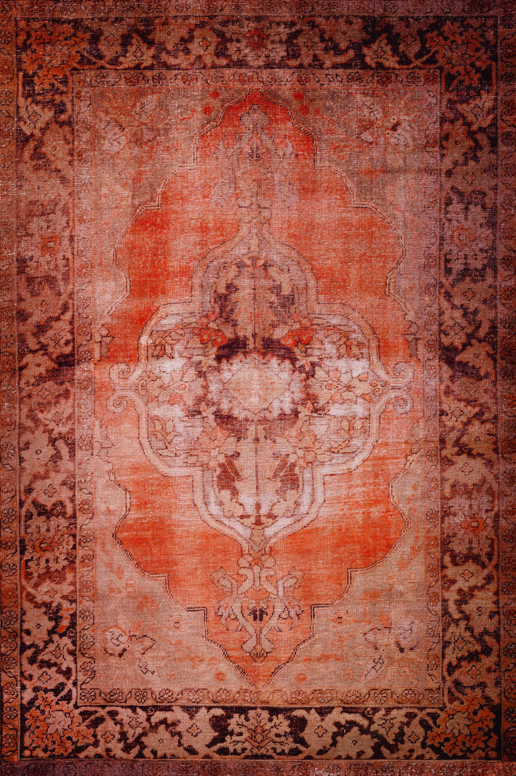 8' X 10' Red Oriental Distressed Non Skid Area Rug