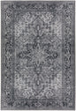 3' X 5' Grey Oriental Distressed Non Skid Area Rug