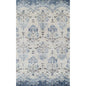 3' X 5' Blue and Ivory Oriental Area Rug