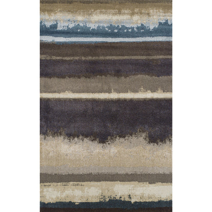 3' X 5' Beige and Brown Abstract Area Rug