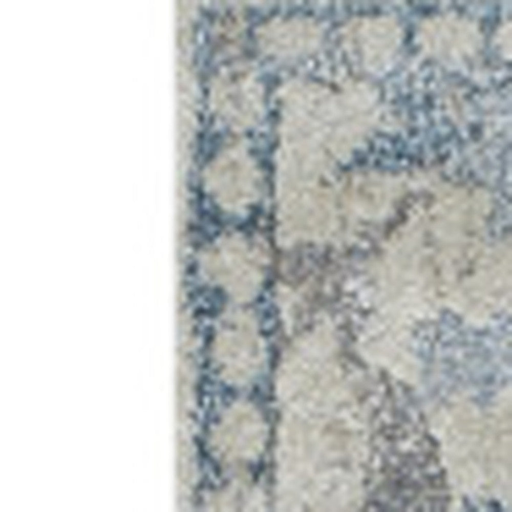 5' X 8' Blue Oriental Area Rug