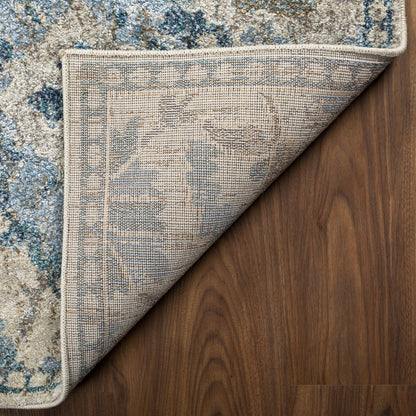 8' X 11' Blue Oriental Area Rug