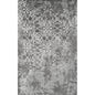 8' X 11' Gray and Ivory Oriental Distressed Area Rug