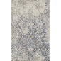 8' X 11' Blue and Ivory Oriental Distressed Area Rug