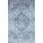 8' X 11' Blue Oriental Distressed Area Rug