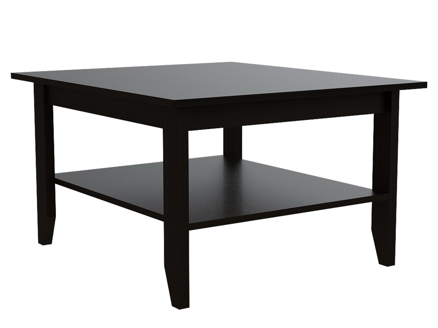 59" Black Open shelving TV Stand and Coffee Table