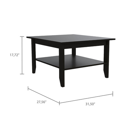 59" Black Open shelving TV Stand and Coffee Table