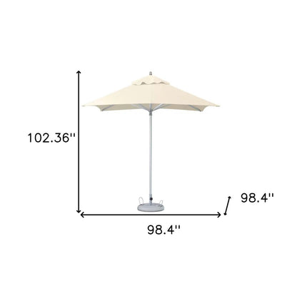 102" Ecru Polyester Square Market Patio Umbrella