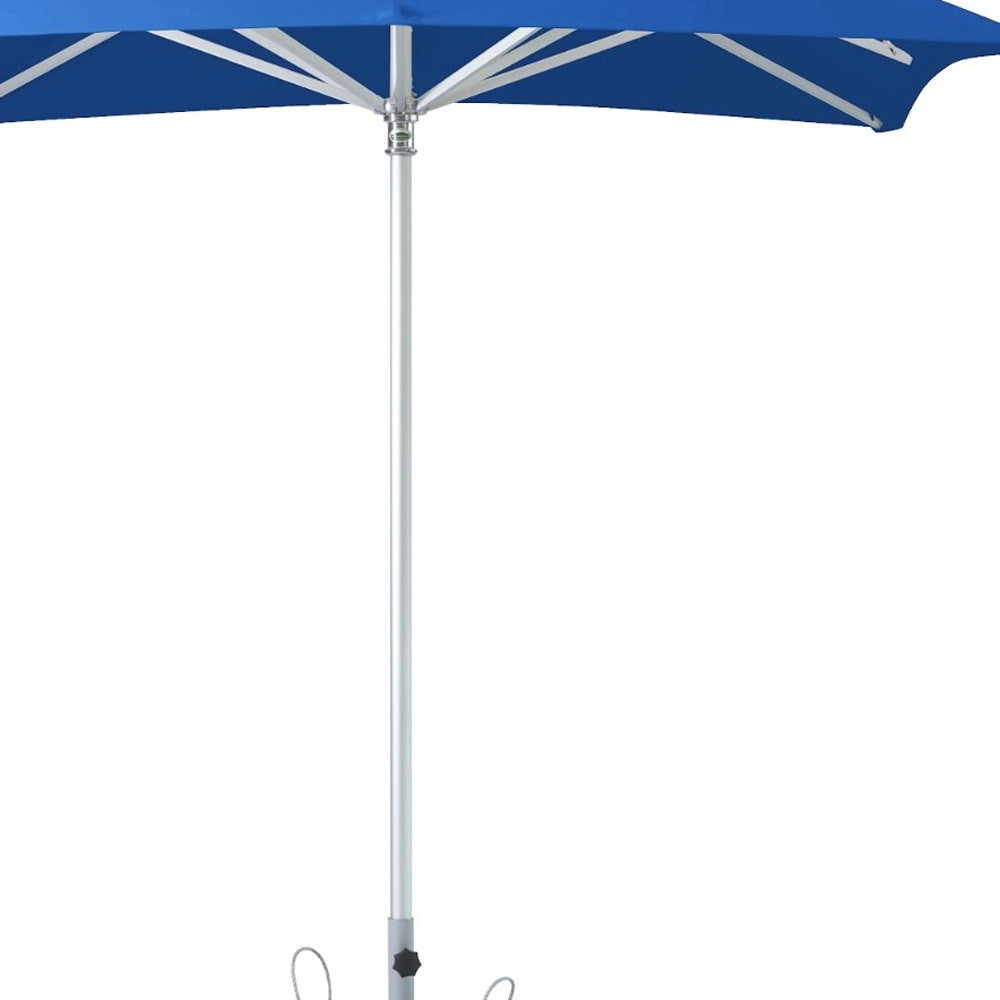 8' Blue Polyester Square Market Patio Umbrella