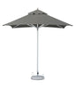 8' Charcoal Polyester Square Market Patio Umbrella